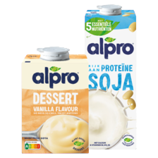 Alpro houdbare drinks, desserts of soya cuisine